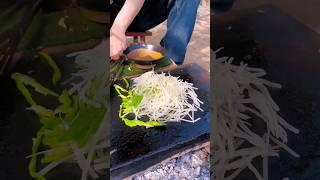 Chinese Burger Sautéed Shredded Potatoes with Chili Outdoors
