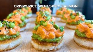 Spicy Salmon with Crispy Rice Cake | Simple Yet Elegant