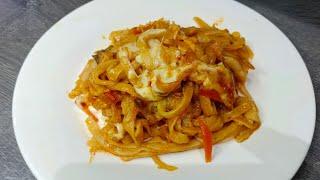 По этому рецепту спагетти готовим в духовке к обеду или ужину Невероятно вкусные с мясной поджаркой