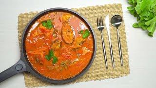 ТУШЕНАЯ РЫБА С ОВОЩАМИ в томатном соусе - вкусный ужин за 30 минут. Рецепт Всегда Вкусно!