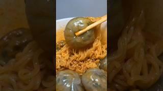 korean army stew noodles with bubble dumplings #asmr #koreanfood