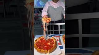 Rate this CHICAGO DEEP DISH PIZZA 1-10 #pizza #lasvegas #foodchallenge