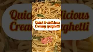Simple and quick creamy spaghetti ???? මේ රස නියමයි ???? #foryou #spaghettirecipes #srilankanstyle #