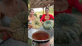 Pumpkin stir-fry cook recipe and eat #food #cookingtv #cooking #recipe #shortvideo #sorts