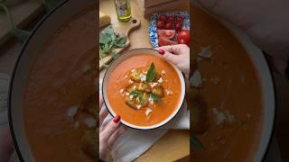 Суп из запеченных томатов и Феты