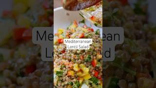 Mediterranean Lentil Salad (Healthy Salad Recipe!) #shorts