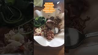 WARUNG MURAH SEMINYAK - Nasi Merah Rendang Sayur Bayam with Sambal Matah
