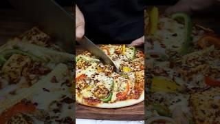 Peri Peri Paneer Pizza ASMR | #indianasmrworld  #food #cooking #asmr #streetfood #pizza #paneerpizza