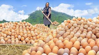 Huge Mountain Of Chicken Eggs! This Dish Uses More Eggs Than You Can Imagine!