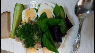 Ячневая каша с яйцом и зеленью. Здоровая и вкусная еда. Готовим в мультиварке.