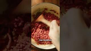 Making Bolognese after quitting Veganism
