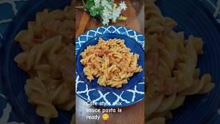 Easy Mix sauce pasta| Pink sauce pasta| Quick meal ideas| Dinner | Lunch| Cafe style