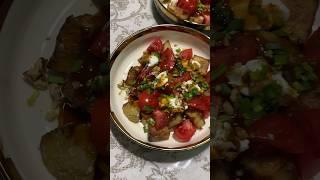 Вкуснейший салат с хрустящими баклажанами #готовимдома #рецепт #салат #салатсбаклажанами
